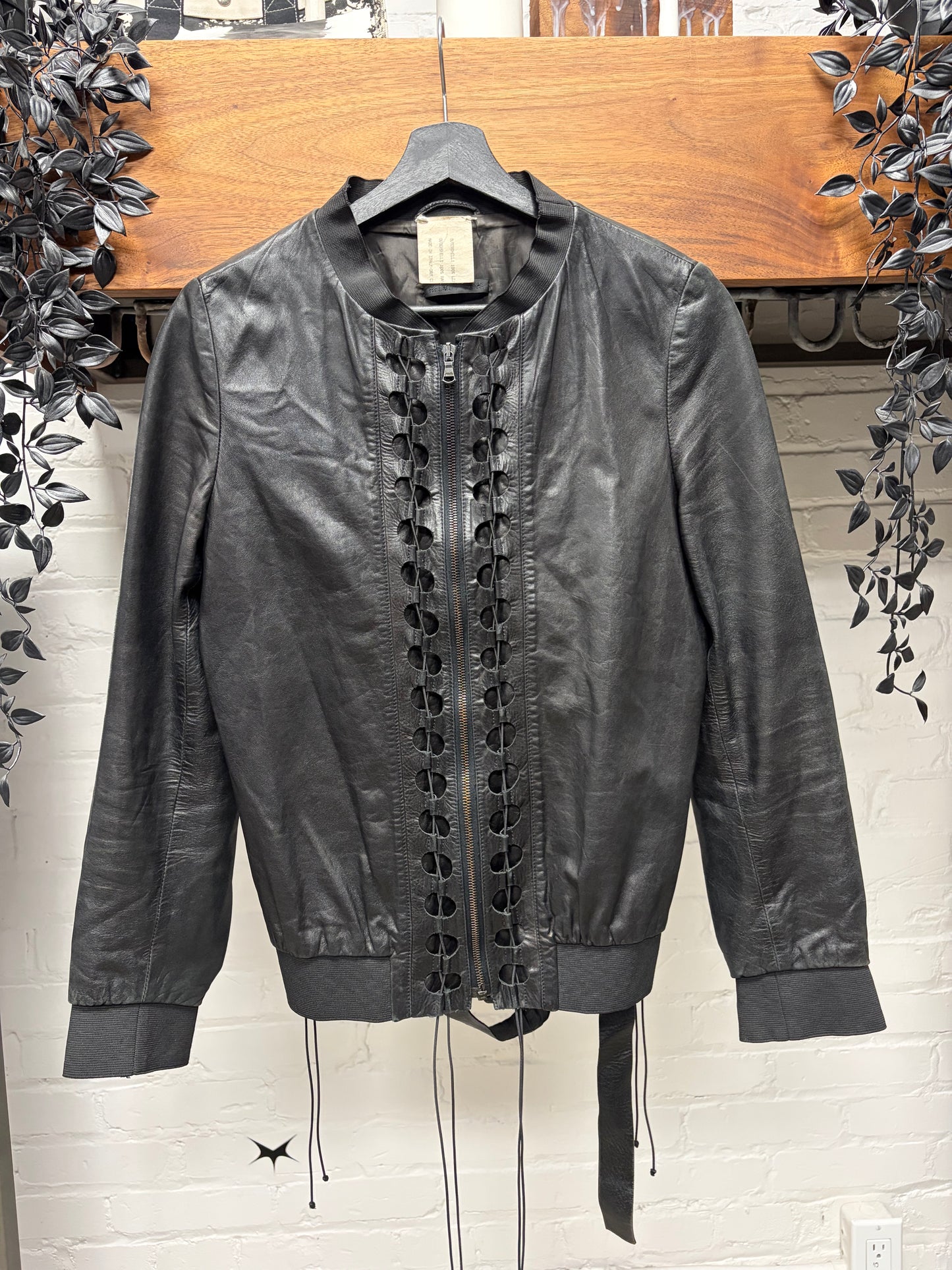 SAMPLE SS2001 Helmut Lang ‘Corset Bondage’ Lambskin Leather Jacket
