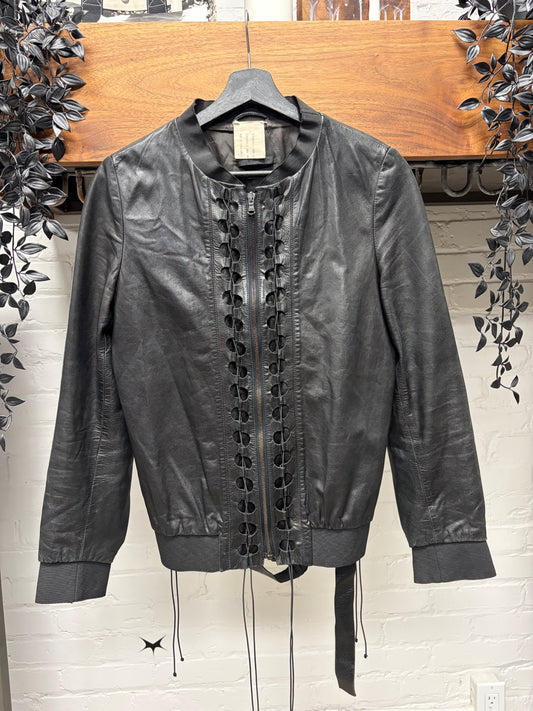 SAMPLE SS2001 Helmut Lang ‘Corset Bondage’ Lambskin Leather Jacket