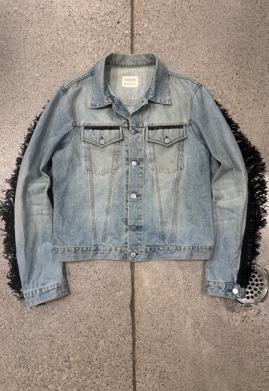Vintage Helmut Lang ‘Fringe’ Light Wash Denim Trucker Jacket