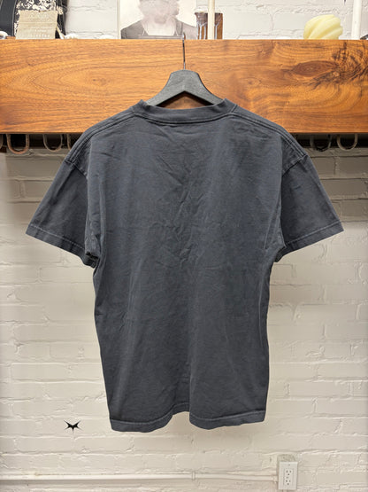 2022 Balenciaga ‘BB Crest’ Embroidered Logo Black Crped Fit T-Shirt