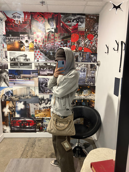 Balenciaga Mini Taupe Brown ‘City Bag’ with Mirror and Crossbody Strap