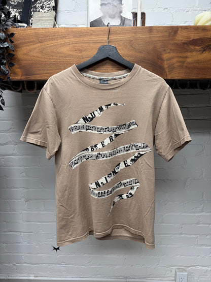 Number (N)ine ‘Musical Composition’ Brown Graphic T-Shirt