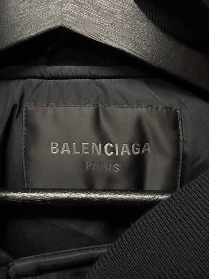 SS2023 Balenciaga Runway ‘Mudshow’ Padded Black Bomber Jacket