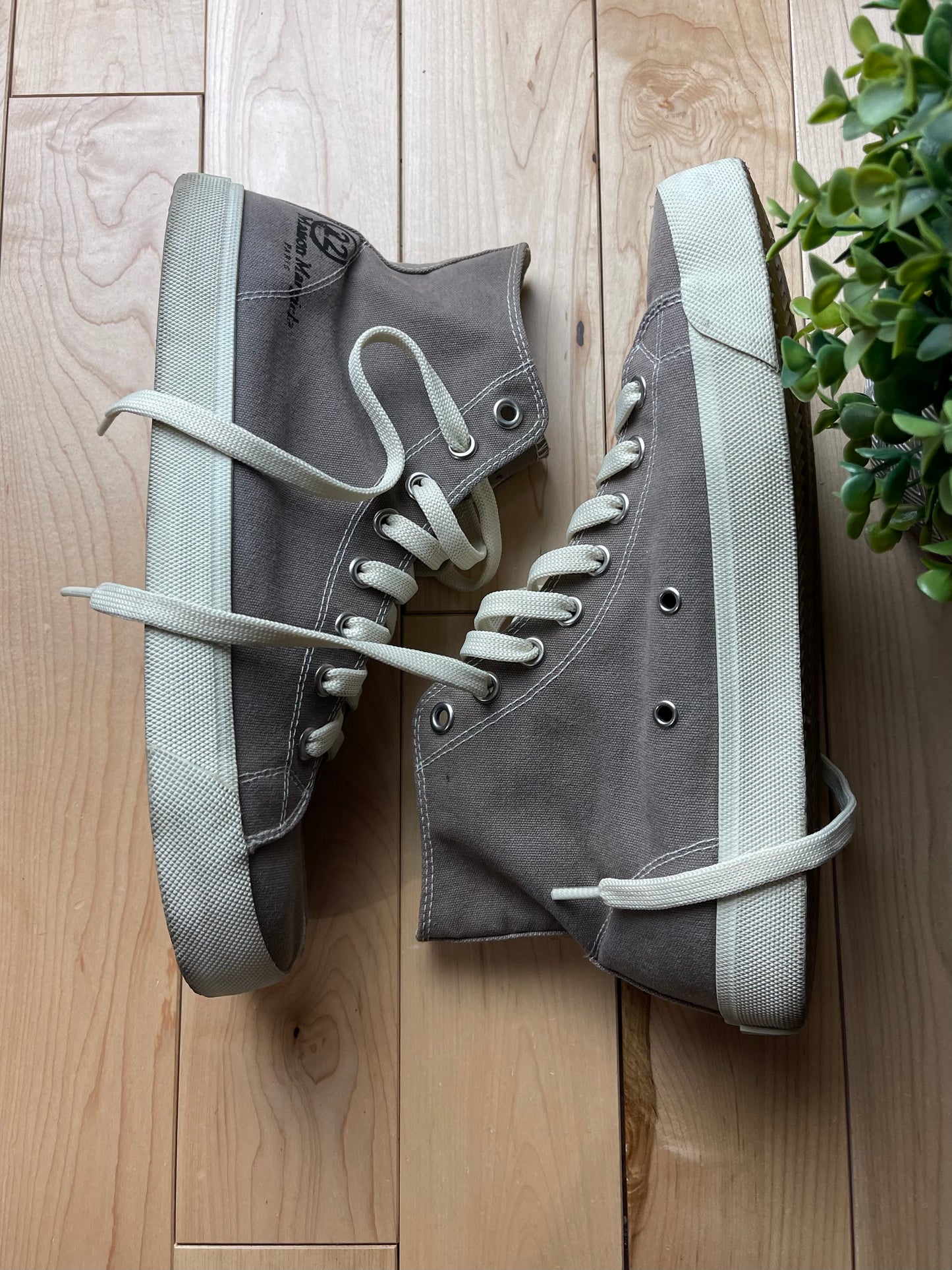 Maison Margiela ‘Tabi’ Converse Split Toe Canvas High Top Sneakers.