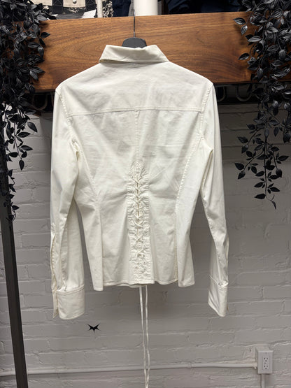 SS2002 Gucci by Tom Ford ‘Corset Lace’ White Button Up Collared Shirt