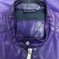 Dirk Bikkembergs Purple Calfskin Leather Moto Jacket