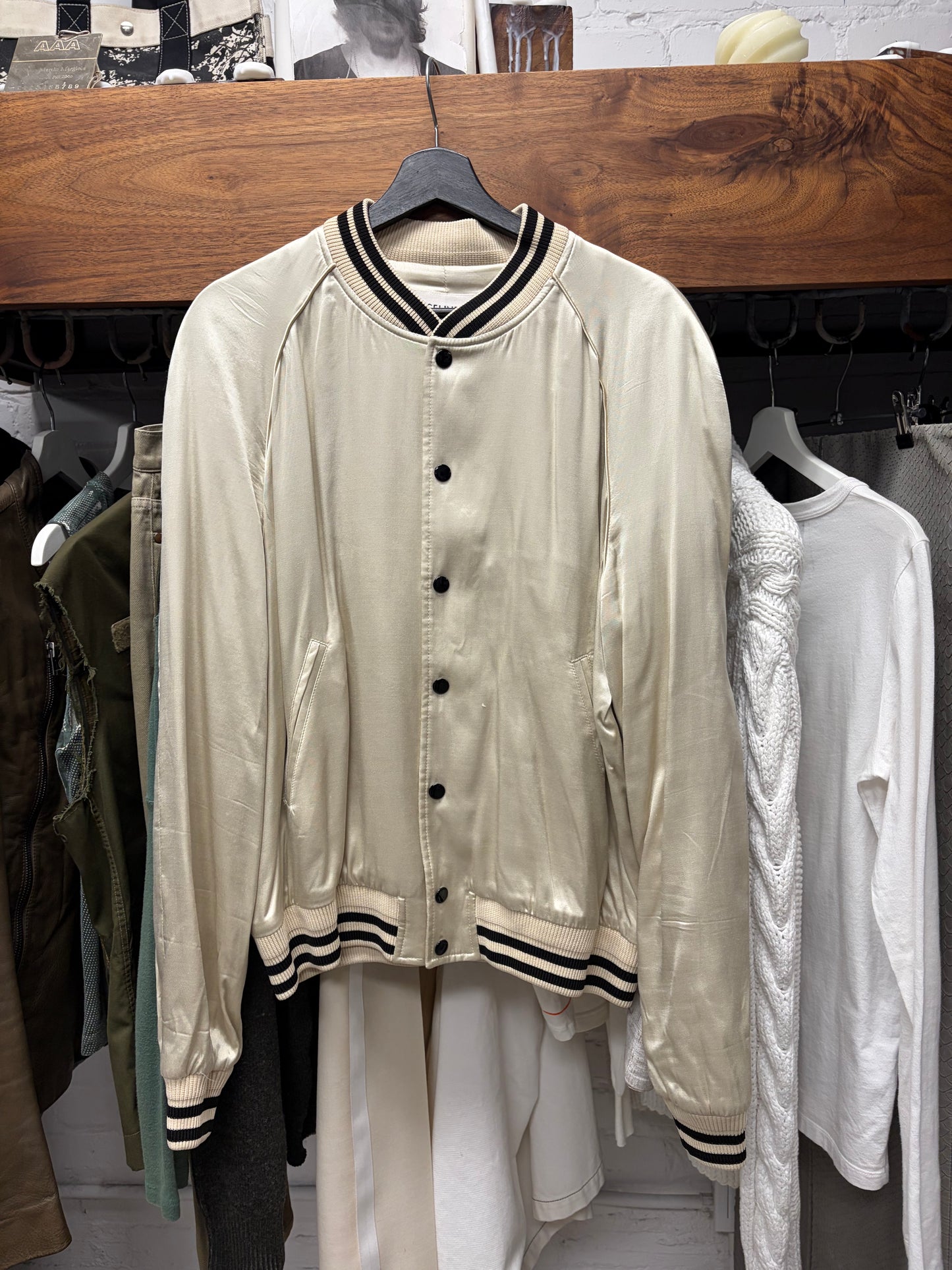 SS2020 Celine by Hedi Slimane ‘Nostalgia’ Silk Bomber Jacket