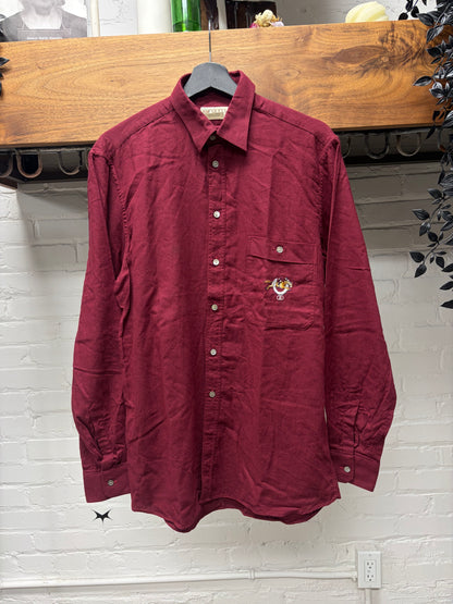 Vintage 1980s Gucci ‘Equestrian’ Embroidered Logo Button Up Shirt