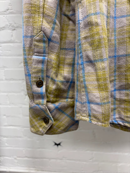 Isamu Katayama Backlash ‘Pigskin Suede’ Printed Plaid Western Flannel