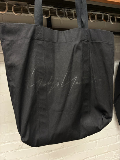Yohji Yamamoto Black Canvas Tote Bag