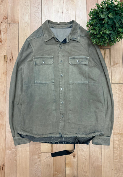 AW2022 Rick Owens ‘Mineral/Pearl’ Denim Overshirt