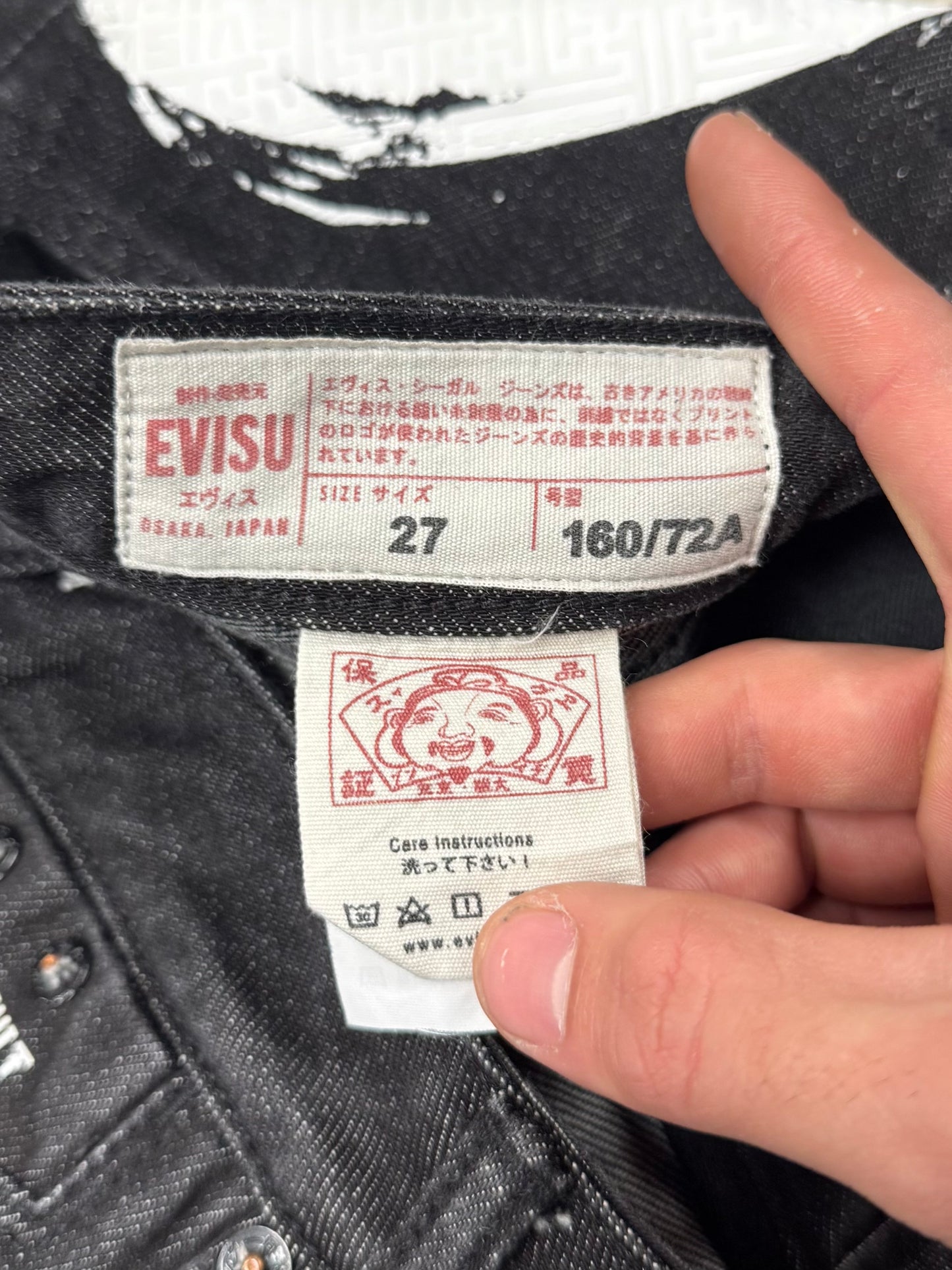 Evisu Daicock Logo Black Bootcut Denim