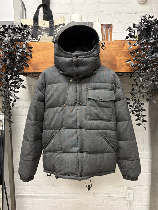 2004 Junya Watanabe x Moncler Grey Plaid Down Filled Puffer Jacket
