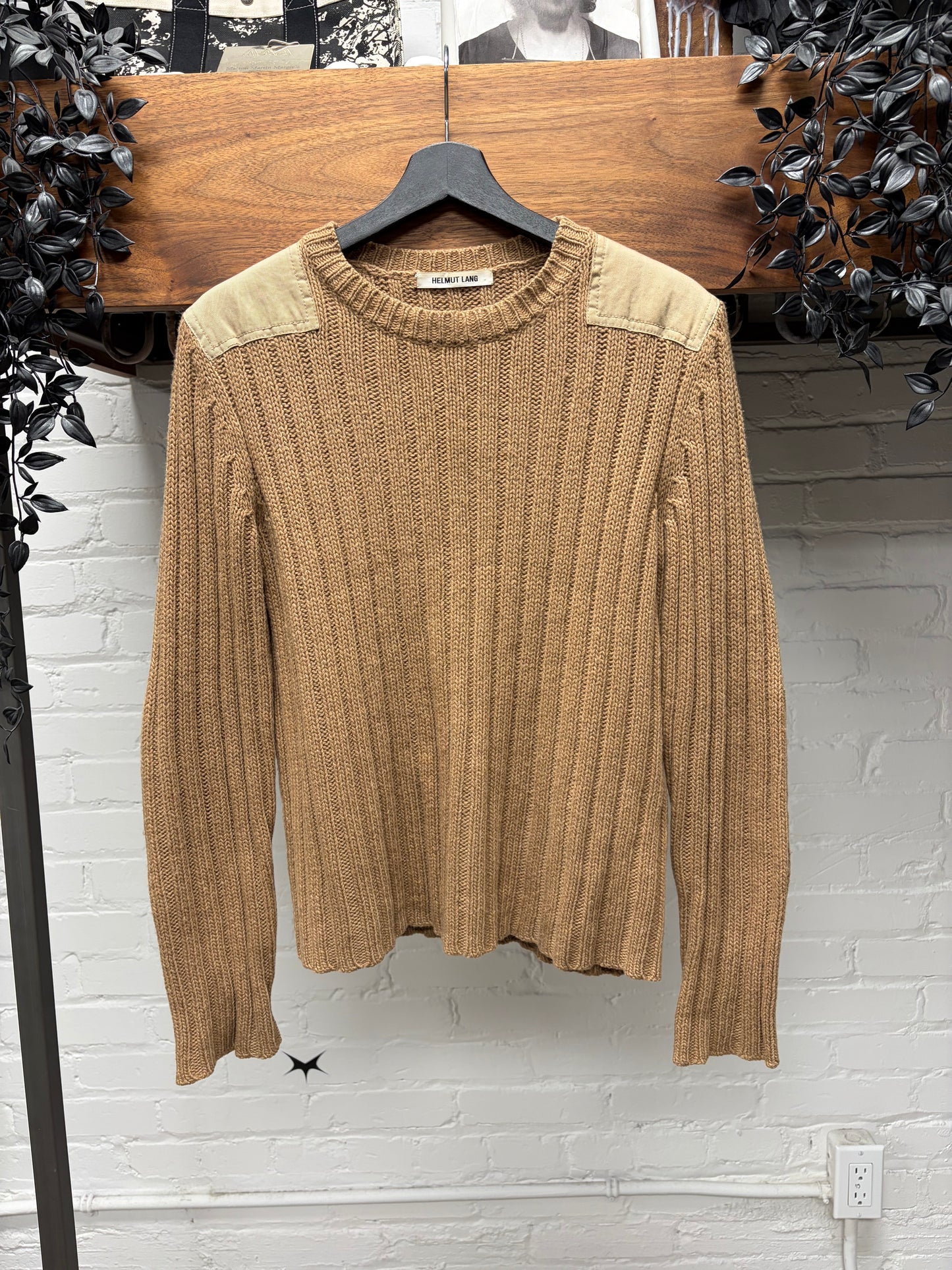 AW2003 Helmut Lang Ribbed Wool Military Inspired Sweater