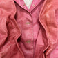 Jil Sander Pink Calfskin Leather Silk Lined Jacket