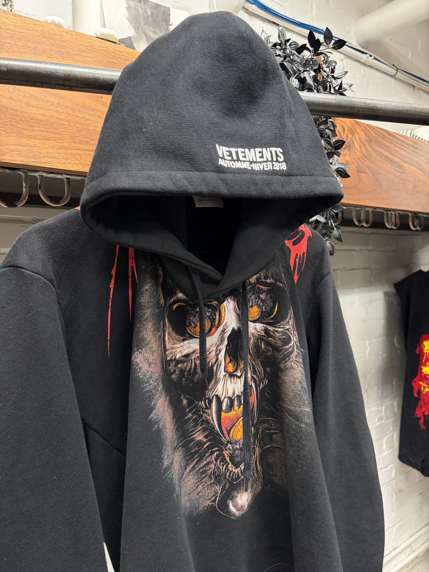 AW2018 Vetements ‘Misplaced Skull’ Hoodie