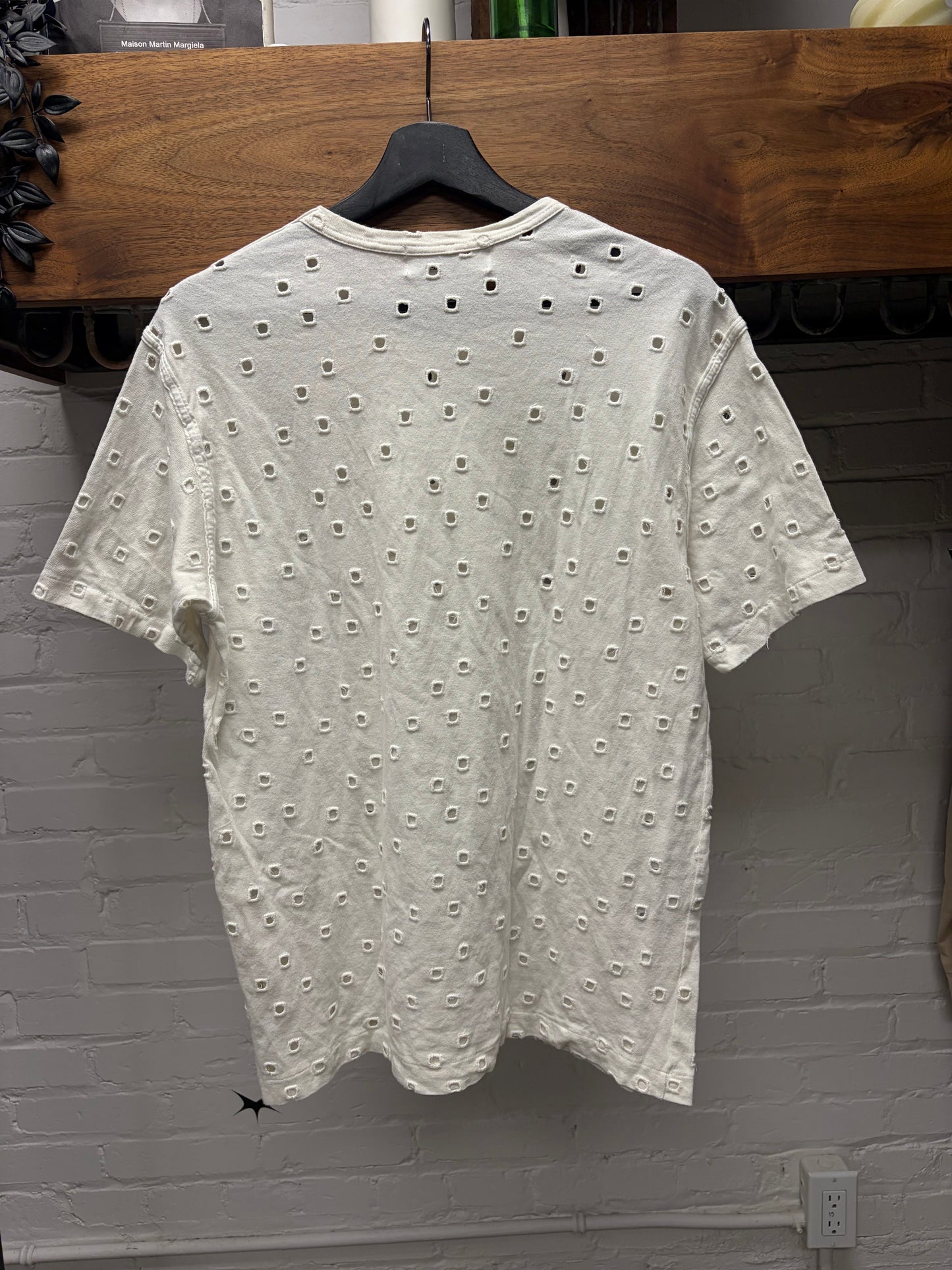 Yohji Yamamoto ‘Y’s’ White Polka Dot Short Sleeve T-Shirt