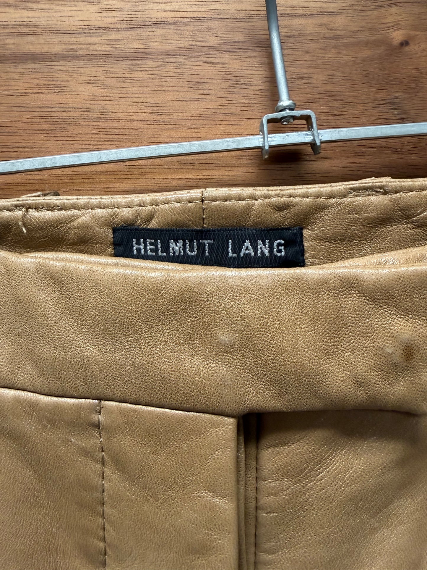 Vintage Helmut Lang ‘Caramel Brown’ Lambskin Leather Pants