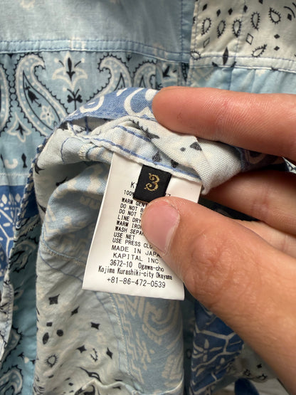 Kapital Blue Paisley Patchwork Lightweight Trucker Jacket