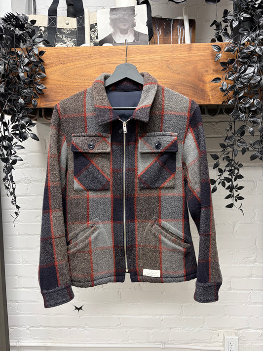AW2011 Undercover Plaid Zip-Up Work Shirt
