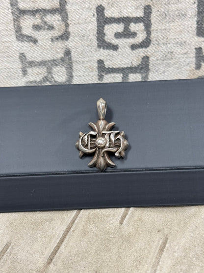 Chrome Hearts ‘CH Logo’ 925 Silver Cross Pendant
