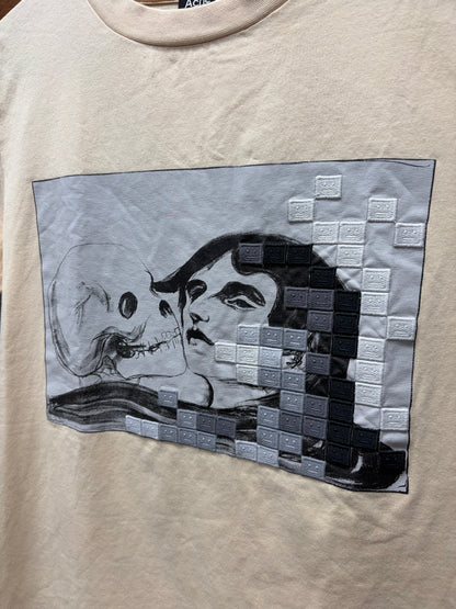 Acne Studios ‘Kiss of Death’ Cream White Graphic T-Shirt