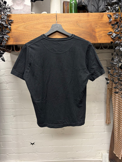 SS1997 Gucci by Tom Ford GG Interlock’ Embroidered Chest Logo Black Short Sleeve T-Shirt