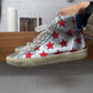 Saint Laurent SL/01 ‘Star Patch’ Leather High Top Sneakers