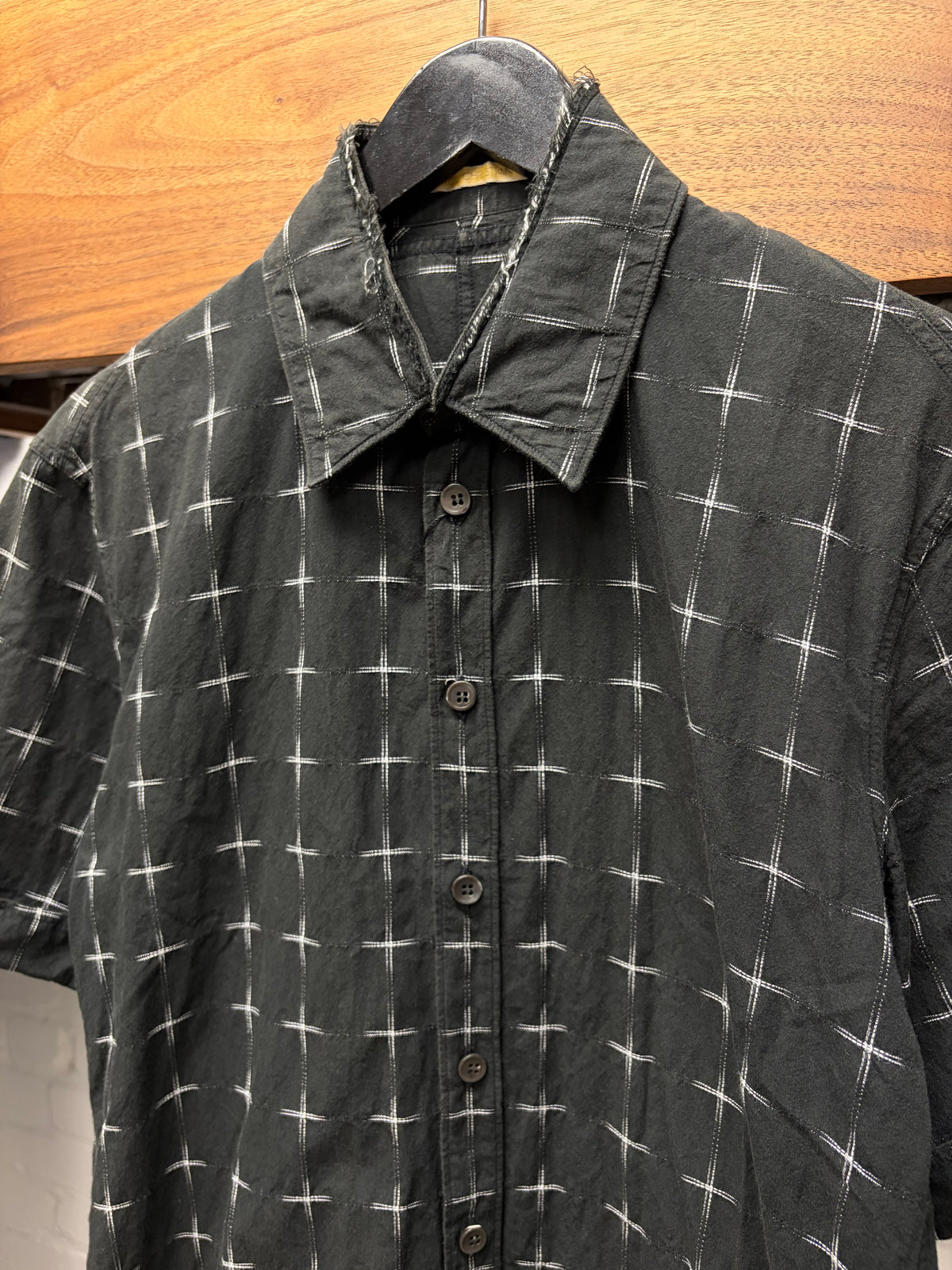 SS2005 Carol Christian Poell ‘Plus Stitch’ Short Sleeve Button Up Shirt