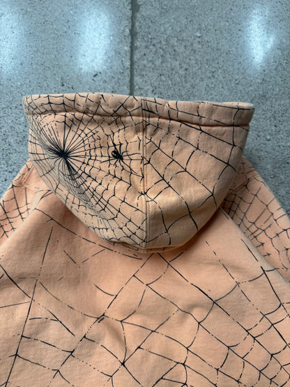 AW2016 Supreme ‘Spider Web’ Peach Pullover Hoodie