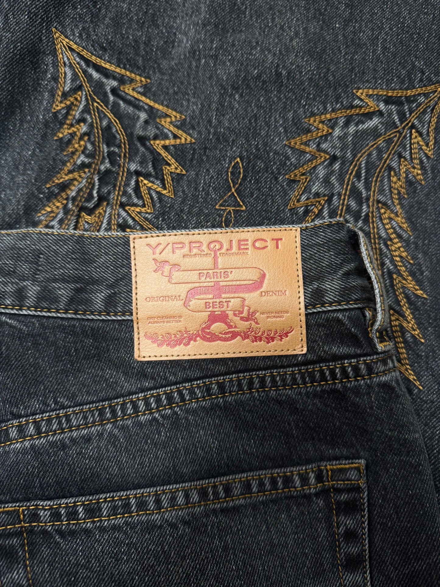 Y-Project ‘Cowboy’ Washed Black Detachable Denim