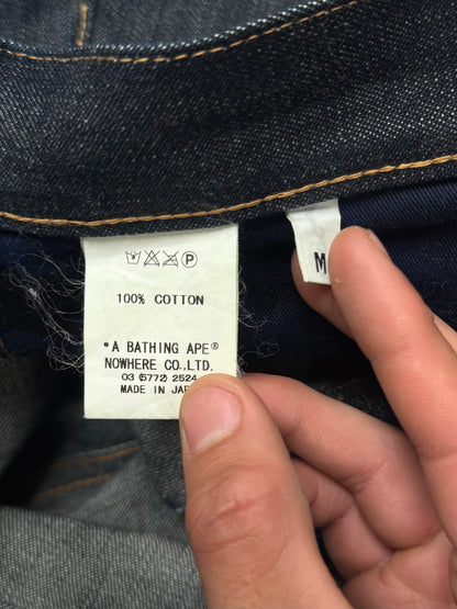 2000s Bape OG Nigo Era ‘Star Sta’ Painted Denim Shorts