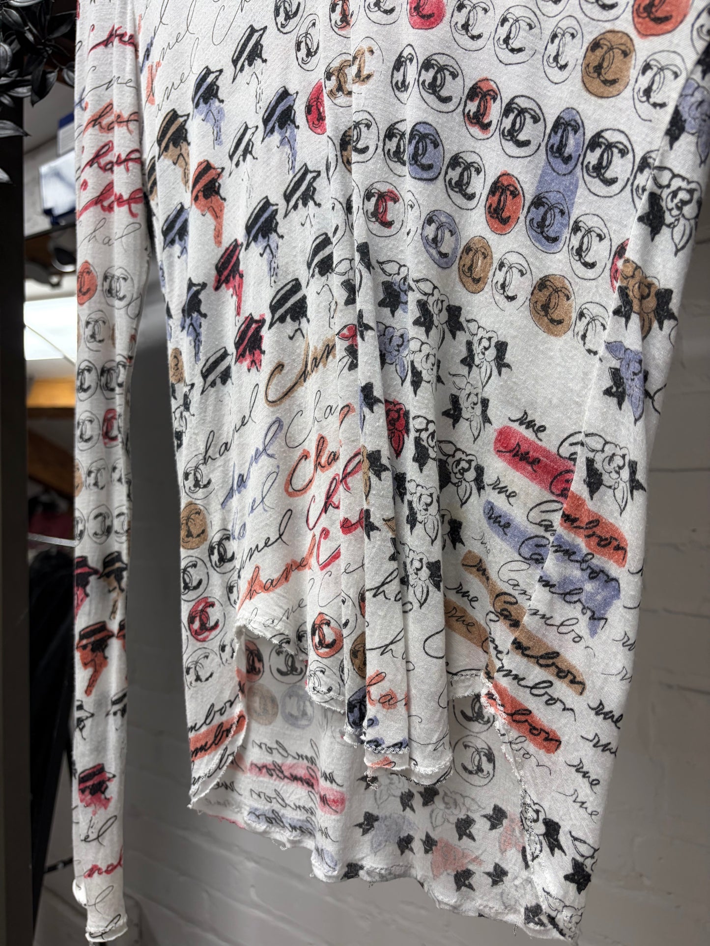 SS2006 Chanel ‘Cruise’ Semi Sheer Silk Long Sleeve Top