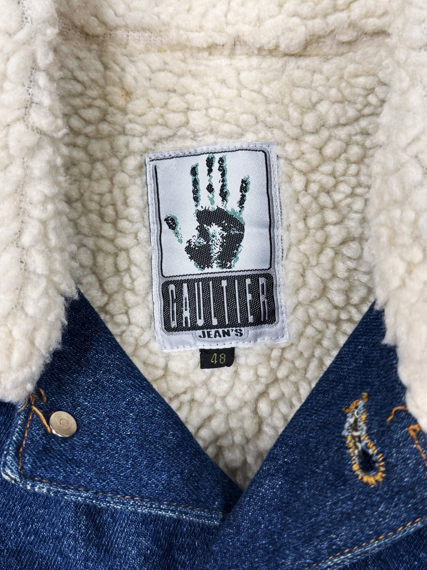 Vintage 90’s Jean Paul Gaultier Shearling Denim Jacket