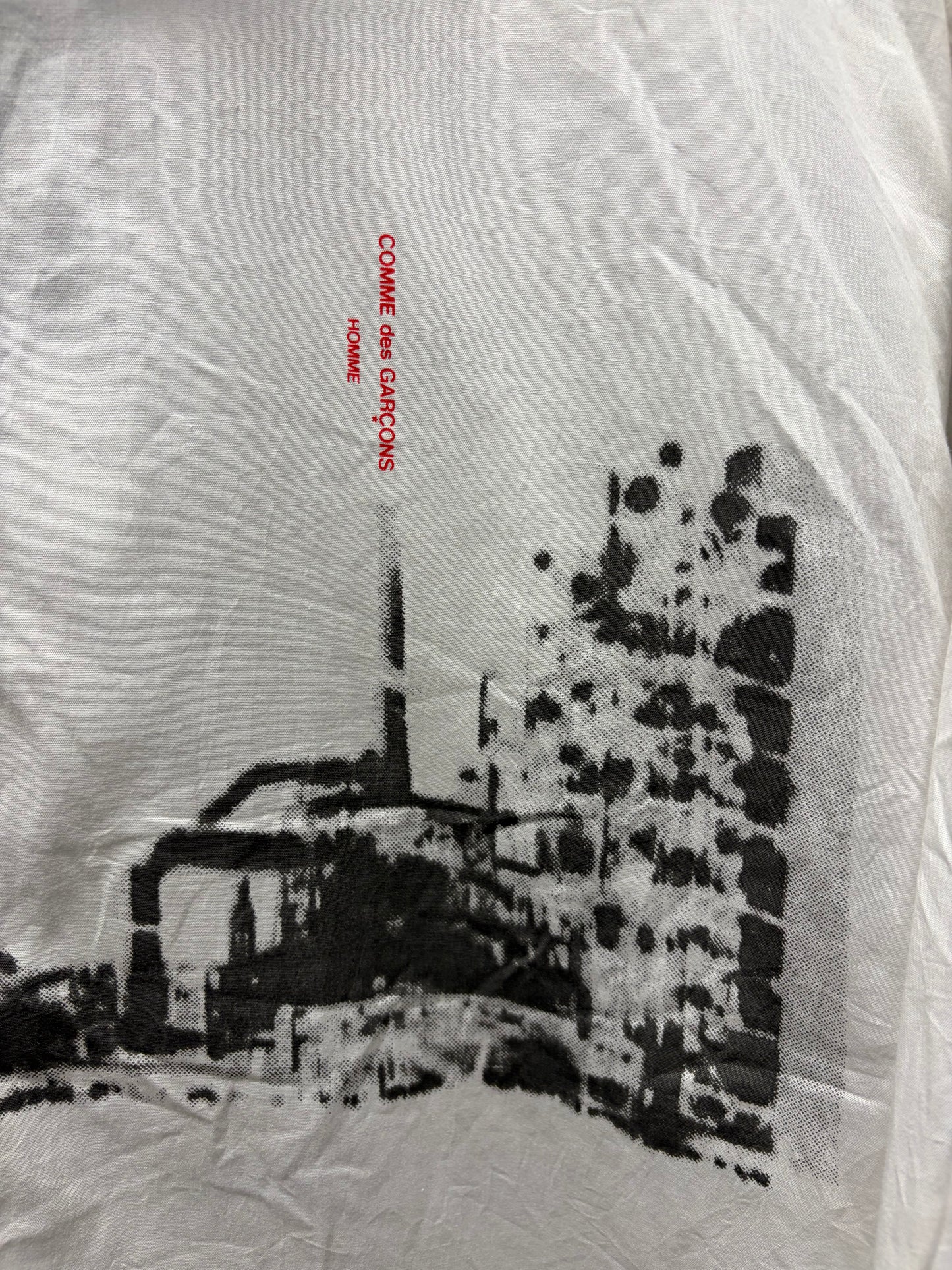 1991 Comme Des Garçons Homme ‘Cityscape’ White Button Up Shirt