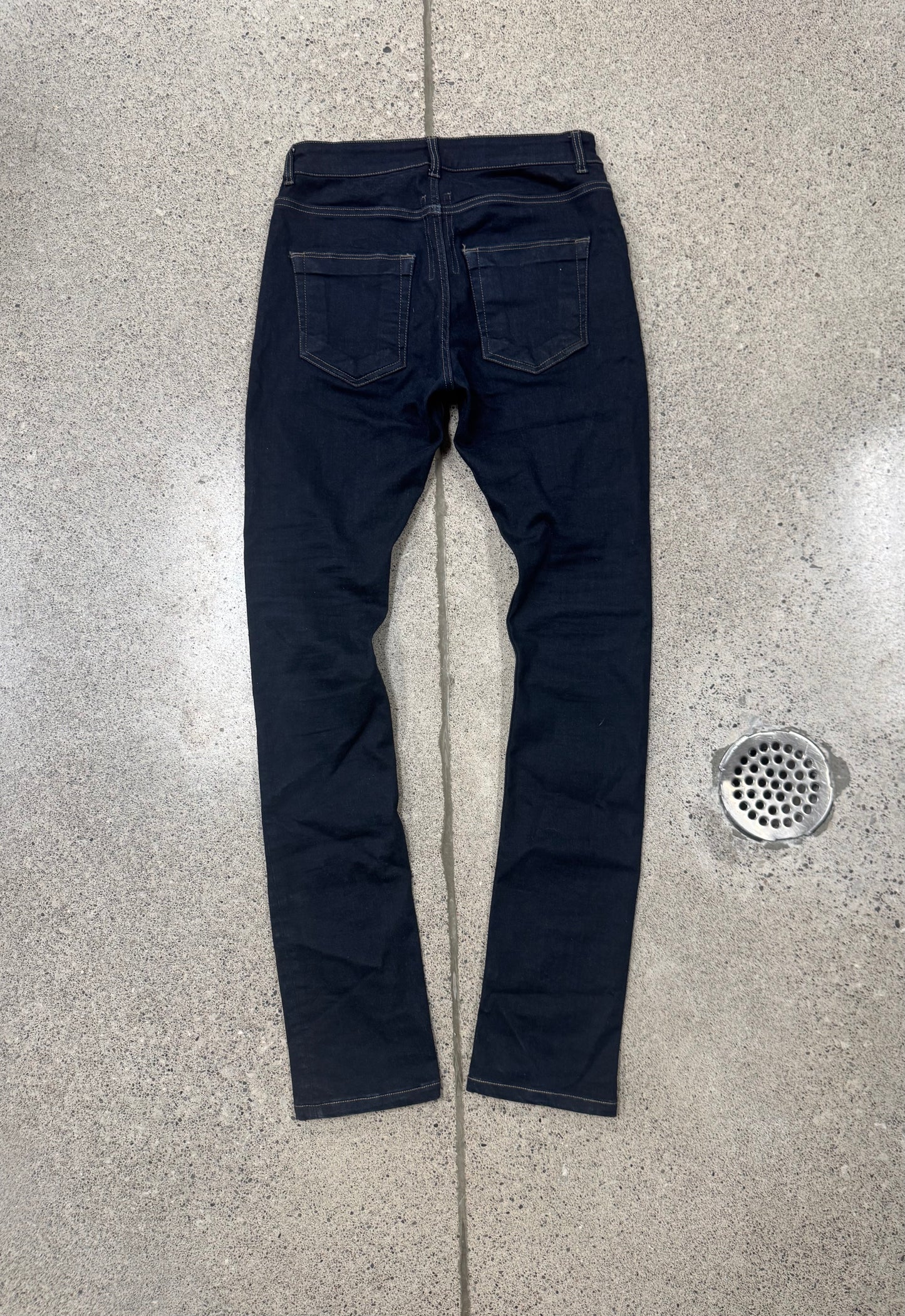 Rick Owens ‘Detroit Cut’ Raw Blue Washed Denim