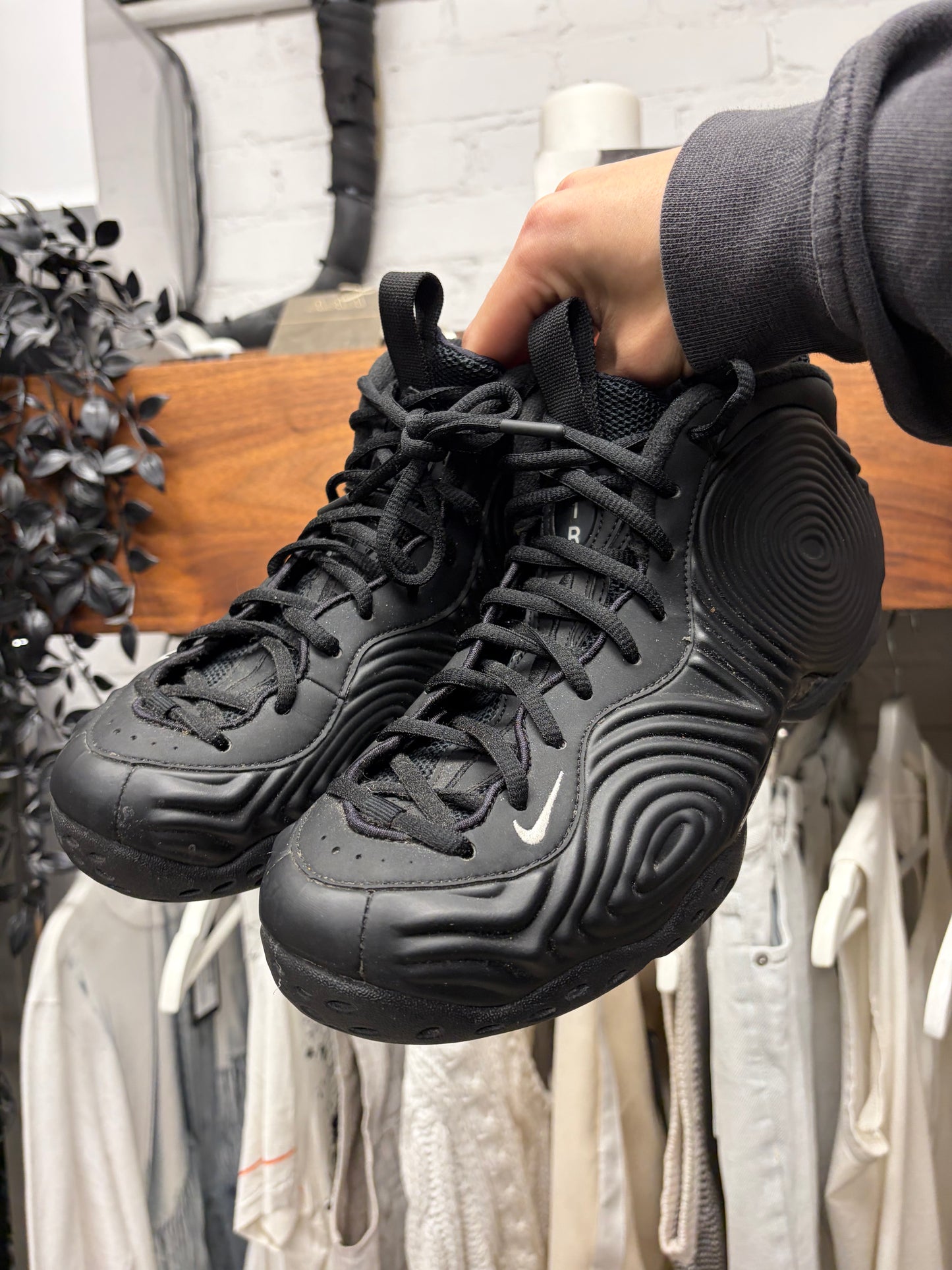 Comme Des Garçons Homme Plus x Nike ‘Foamposite’ Black High Top Sneakers