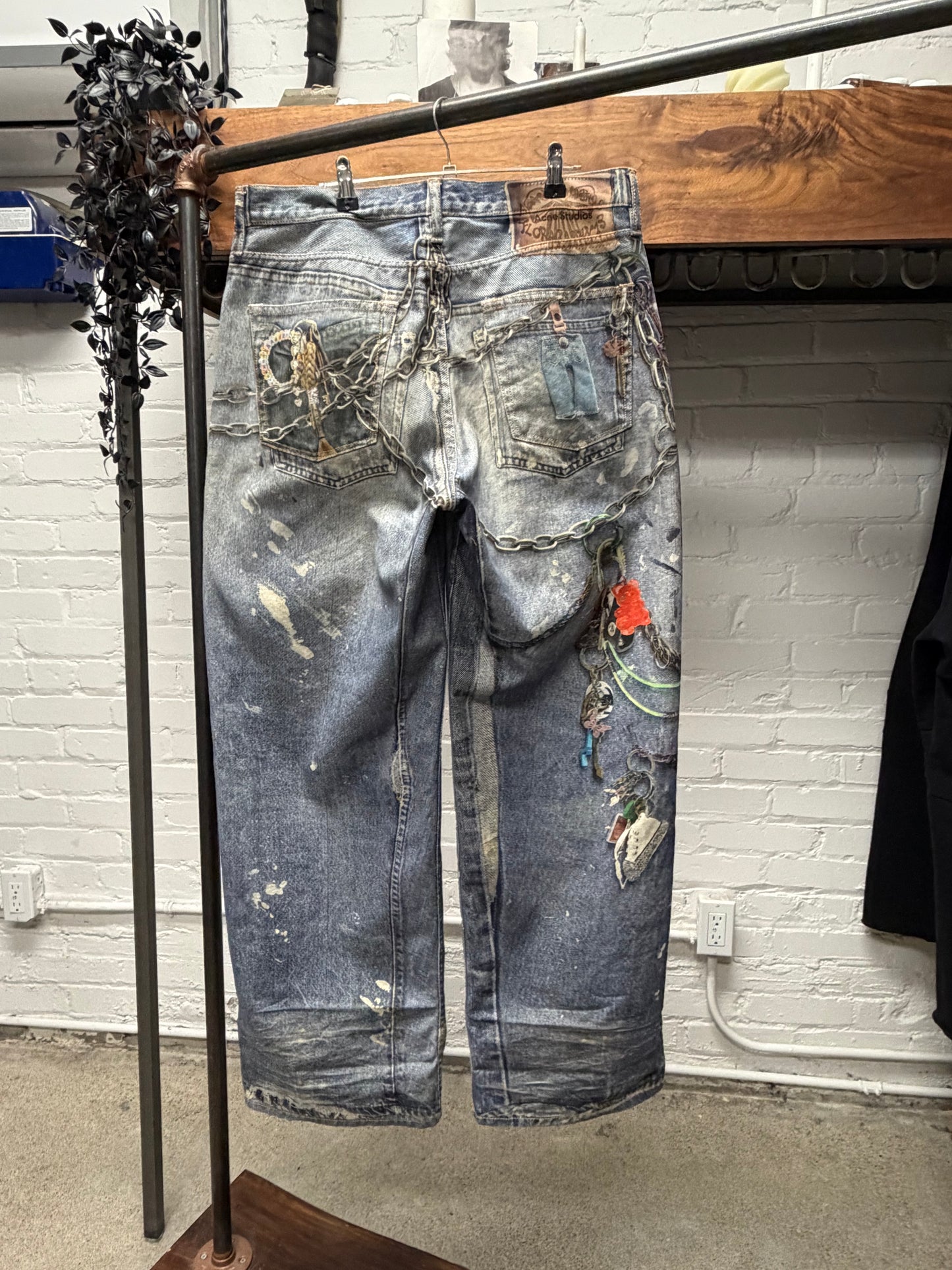 Acne Studios ‘Trompe L’œil’ Super Baggy Chain Denim