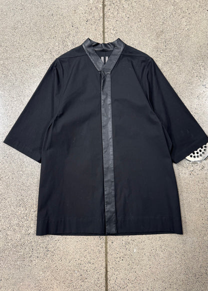 SS2016 Rick Owens ‘Cyclops’ Leather Trim Baseball Jersey