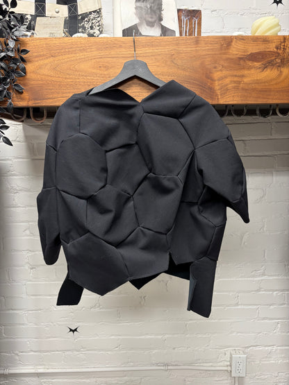 SS2009 Comme Des Garçons ‘Football’ Hexagonal Patterned Black Runway Top