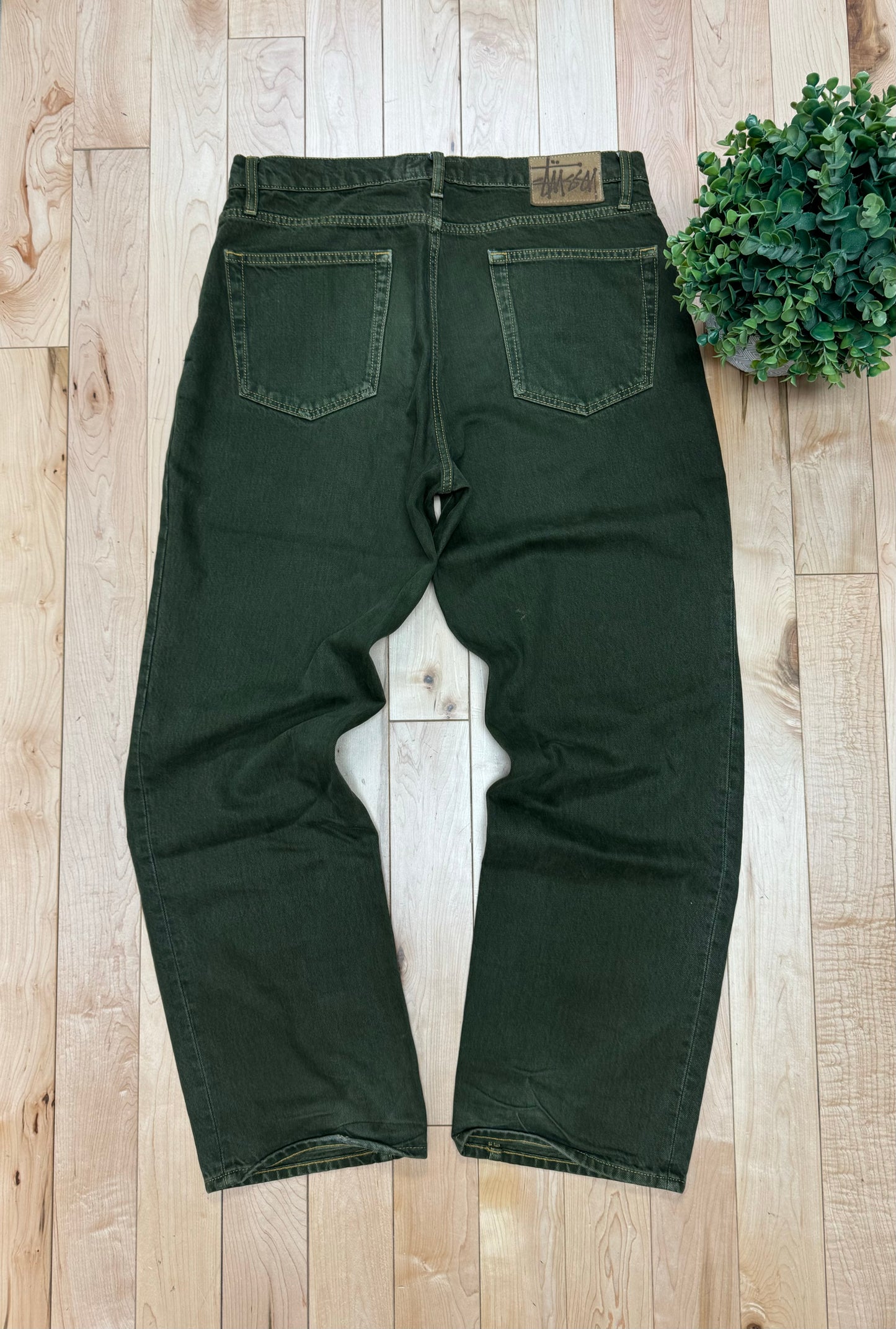 Stussy Wide Leg ‘Forest Green’ Classic Cut Denim