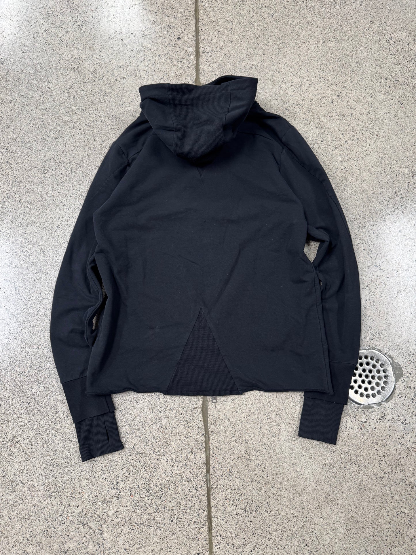 Thom Krom Double Layered ‘Thumbhole’ Zip-Up Hoodie