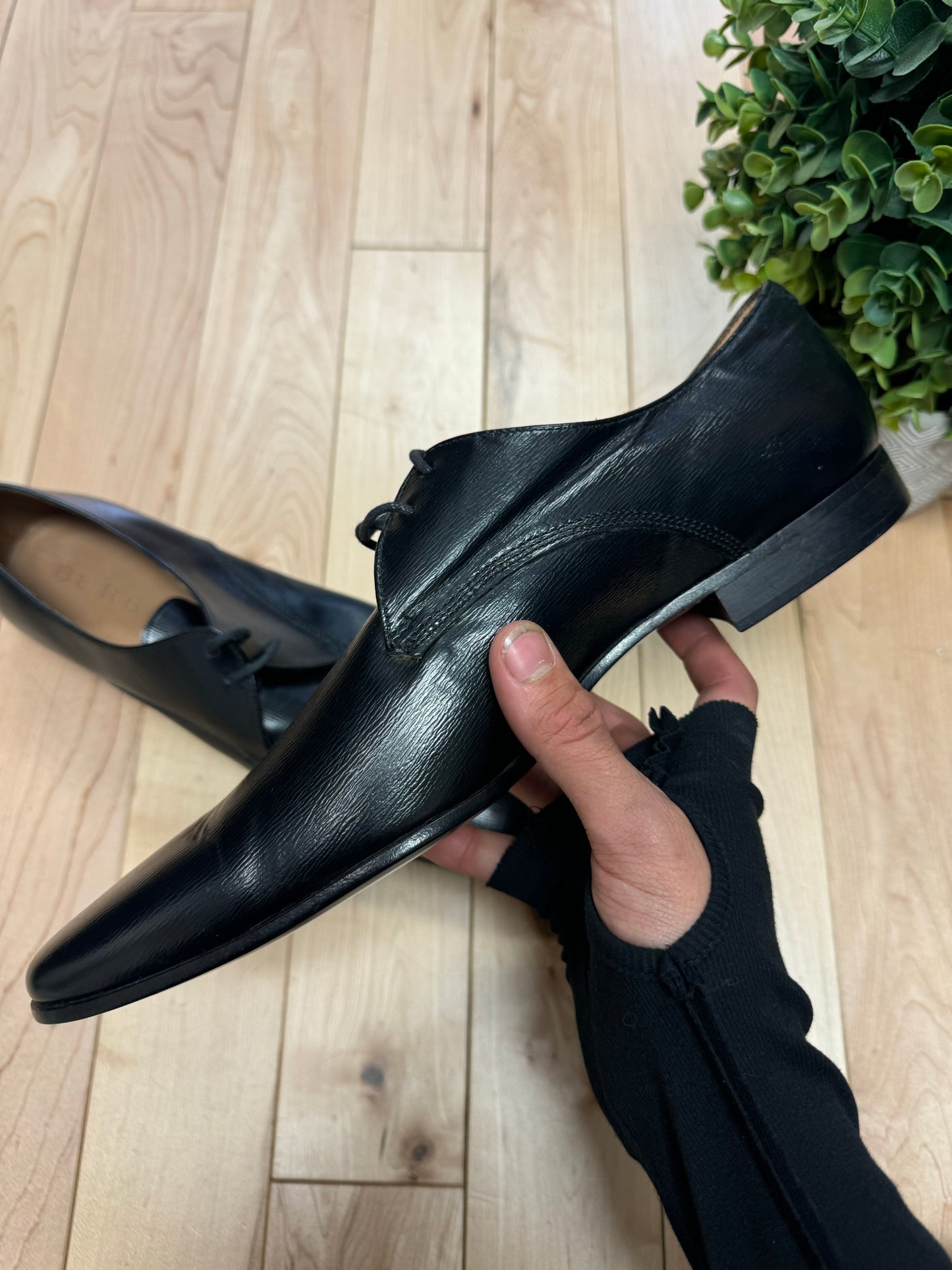 Burberry Oxford Black Leather Dress Shoes