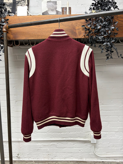 AW2019 Saint Laurent ‘Teddy’ Leather/Wool Bomber Jacket