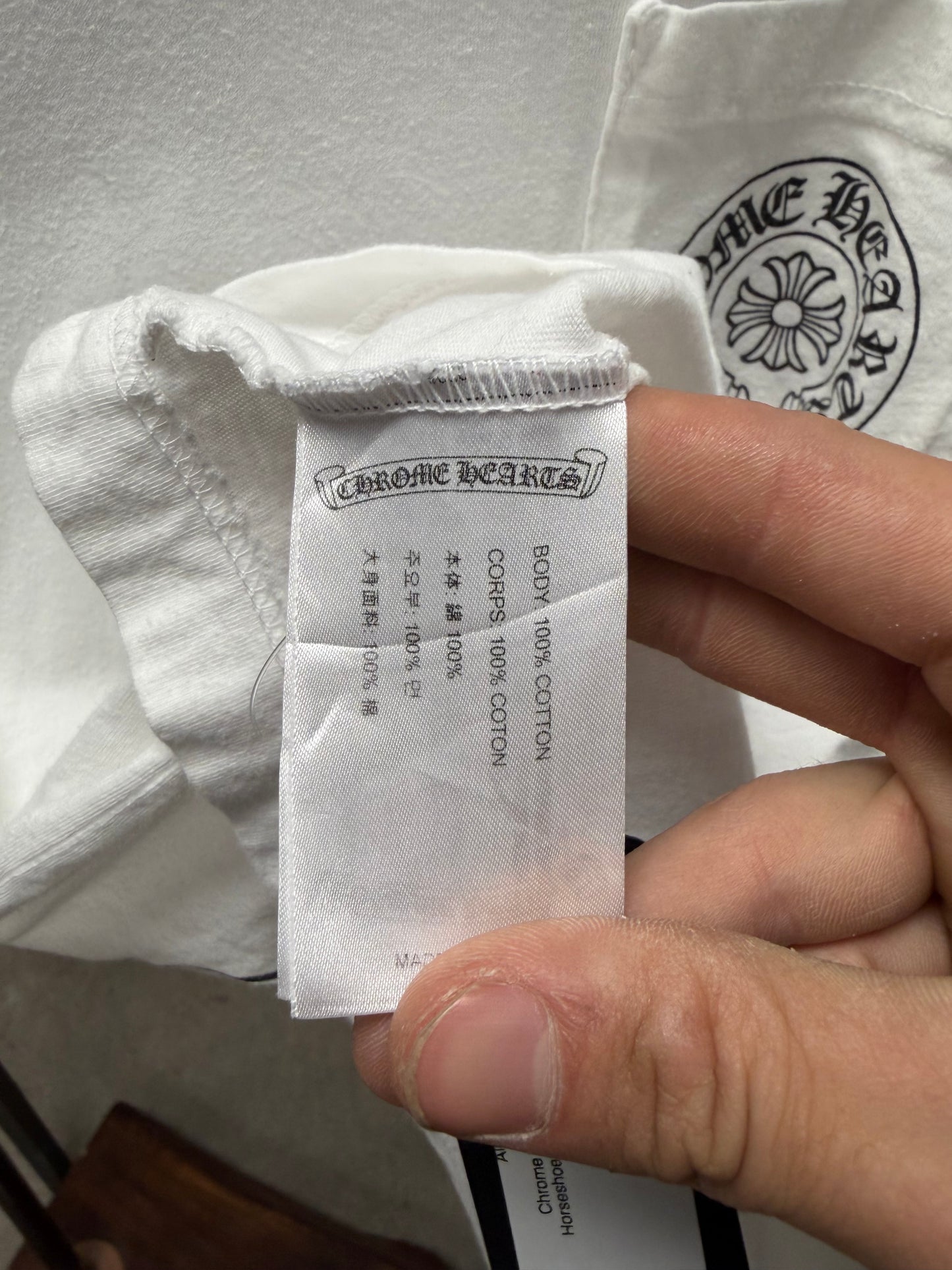 Chrome Hearts ‘Tapei Exclusive’ Horseshoe Logo White Graphic T-Shirt