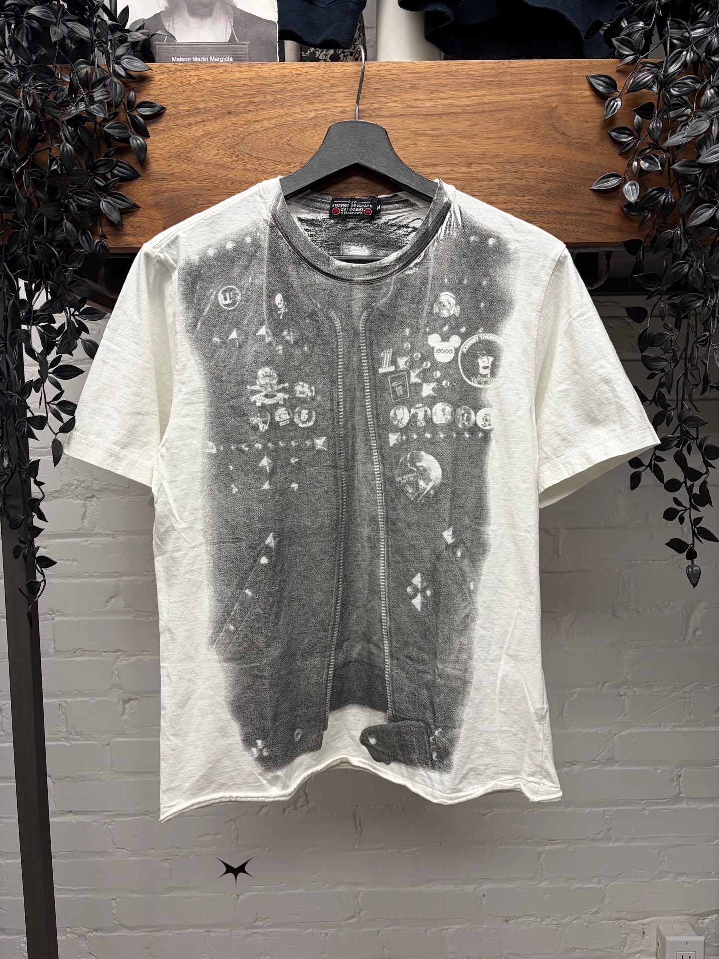 A.F.F.A. Trompe L’œil Pin Studded Biker Vest T-Shirt