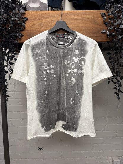 A.F.F.A. Trompe L’œil Pin Studded Biker Vest T-Shirt