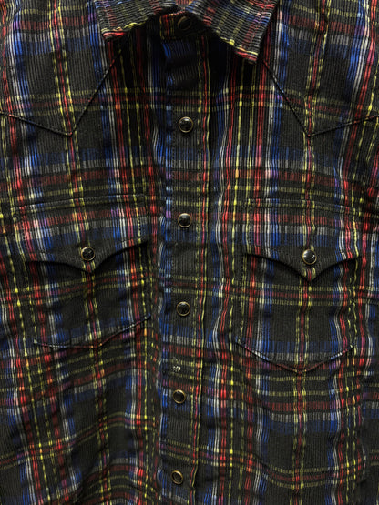 2021 Saint Laurent Corduroy ‘Pearl Button Snap’ Western Inspired Work Shirt