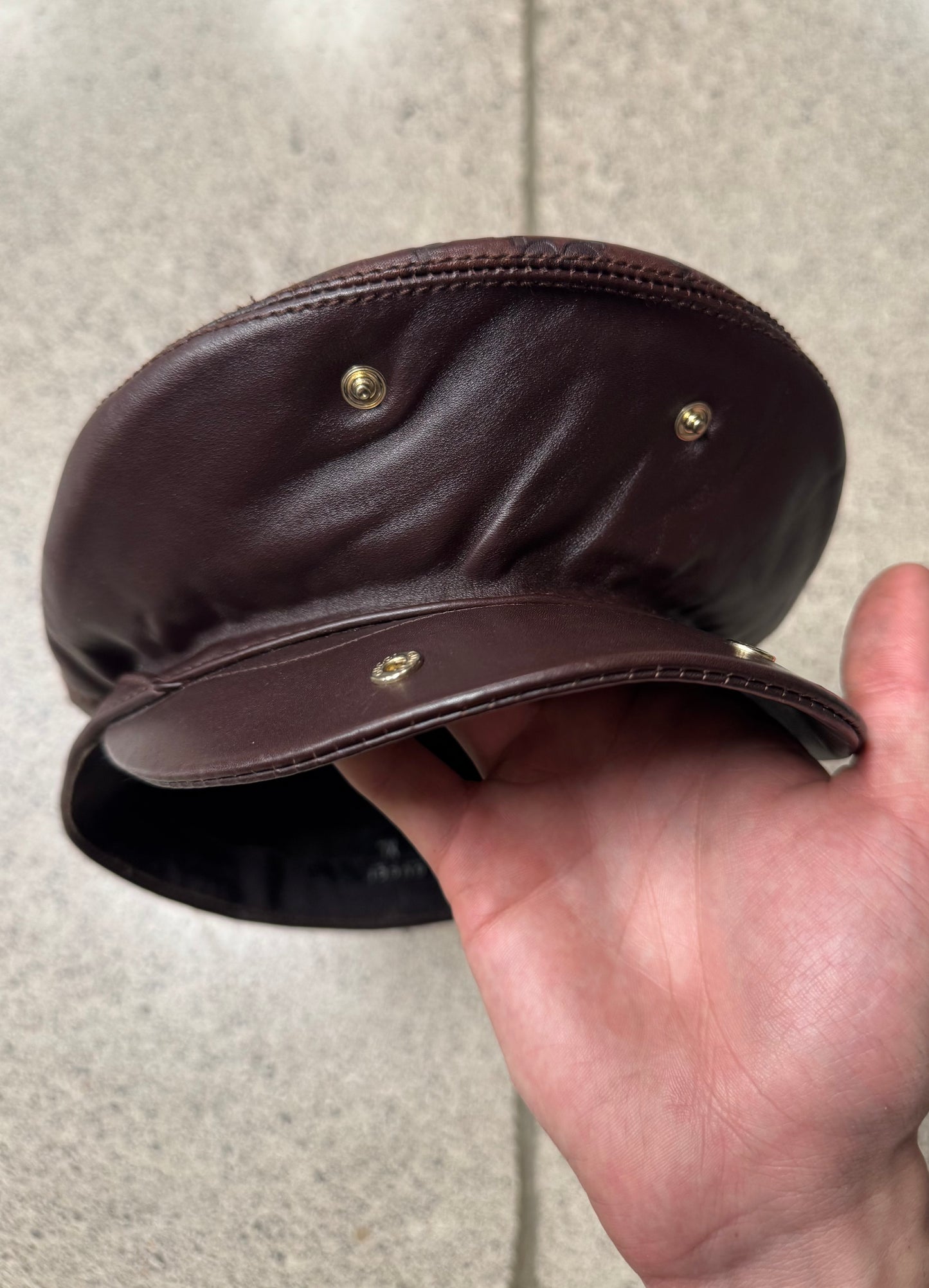 2005 Gucci Embossed Monogram Leather ‘Driver’ Hat