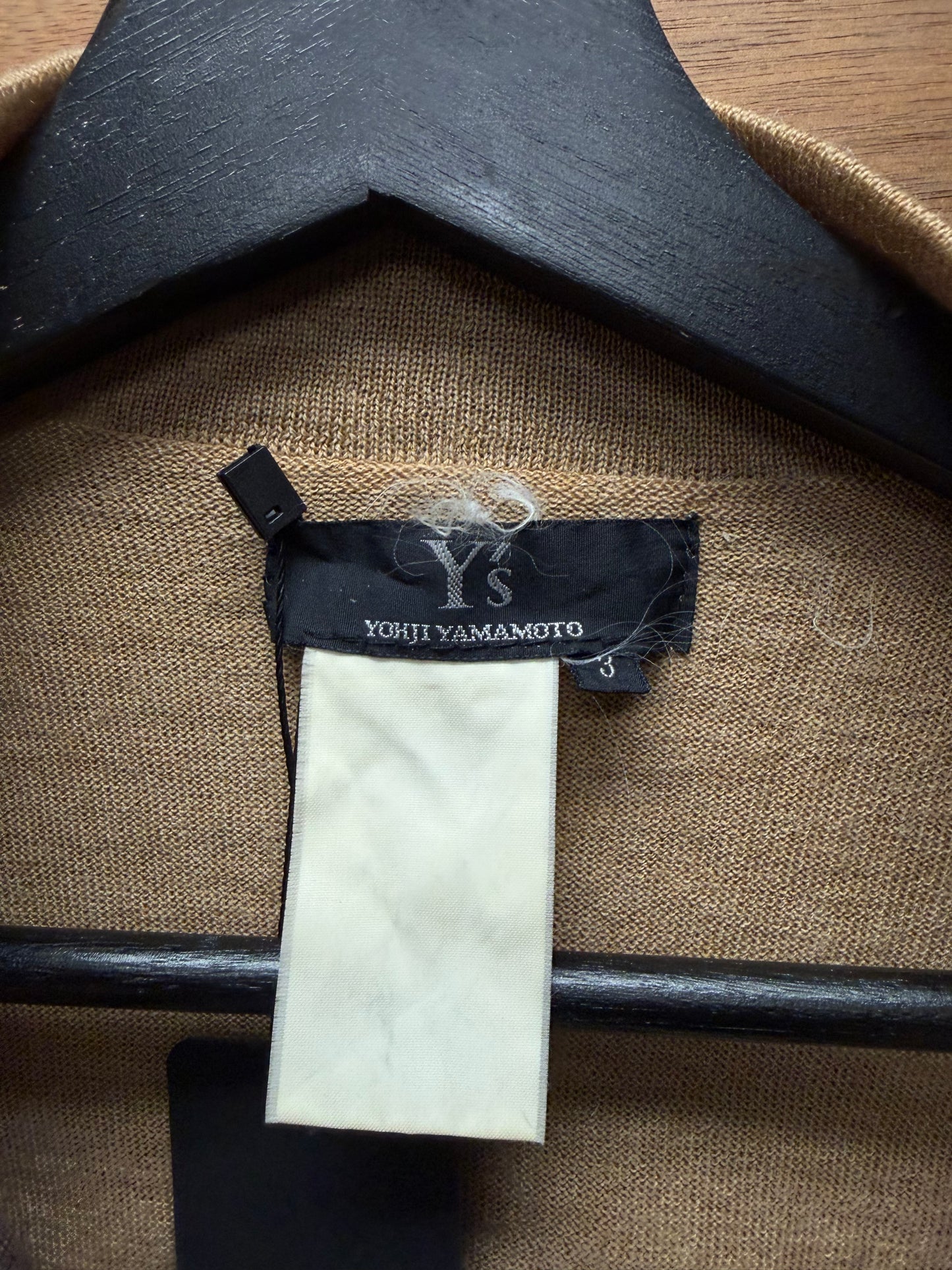 Yohji Yamamoto ‘Layered Fabric’ Two Tone Cardigan Shawl